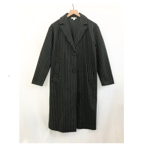Bar III Pinstripe Long Coat - Small - NWOT - Picture 1 of 6